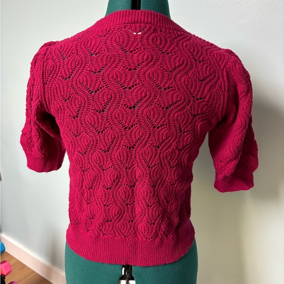 Loft Outlet light weight cranberry sweater - Picture 2 of 6